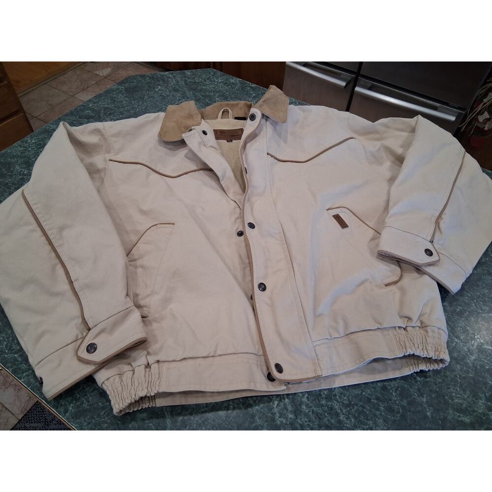 Outback Trading Co. Mens XL Canvas Sherpa Jacket Chore Coat Trucker Farm Cowboy